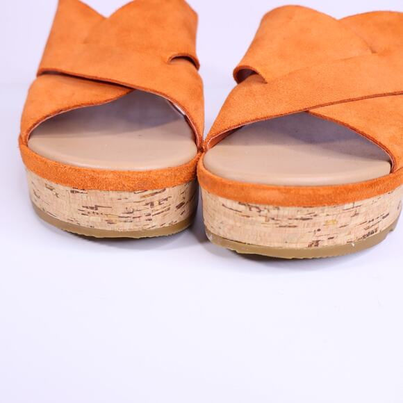 SOREL Cameron Flatform Mule Sandals Desert Sun Crisscross Strap Women's 9.5 - Picture 2 of 8